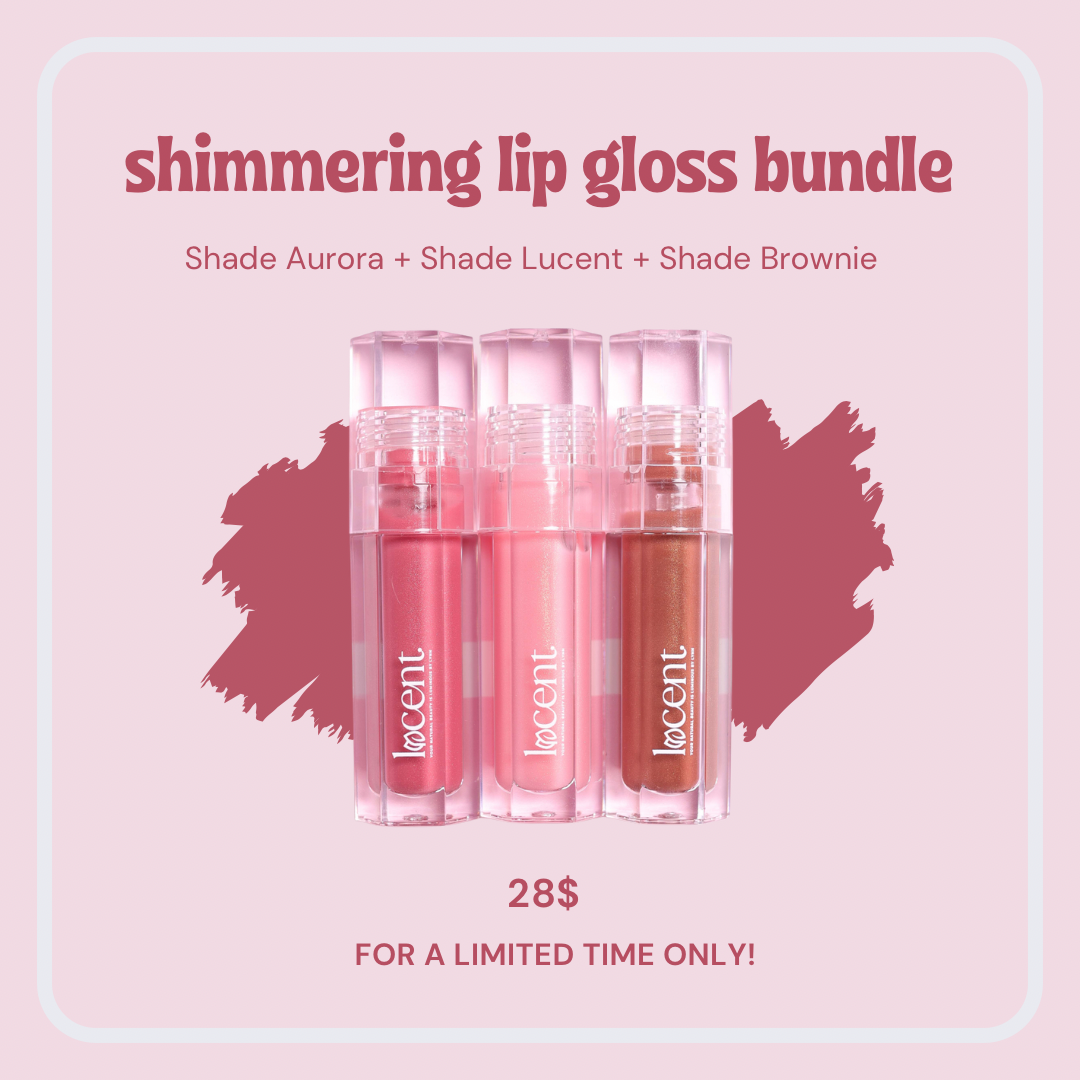 Shimmering lip gloss trio